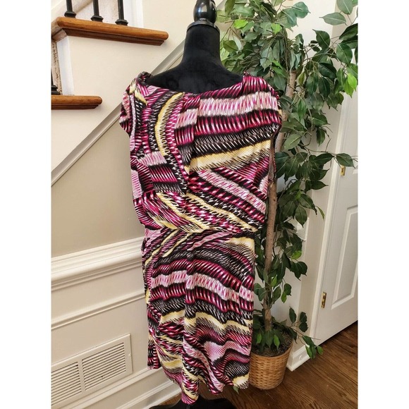 Alfani Women's Multicolor Polyester V-Neck Sleeveless Knee Length Dress Size 20W - Picture 6 of 11